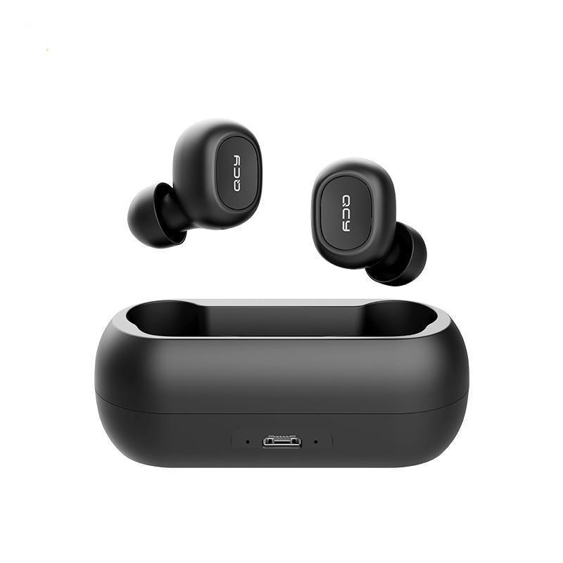 Fones De Ouvido Sem Fio Bluetooth QCY QS1 T1C Mini Dual V5.0 - 3D Stereo com Microfone e carregador