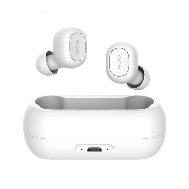 Fones De Ouvido Sem Fio Bluetooth QCY QS1 T1C Mini Dual V5.0 - 3D Stereo com Microfone e carregador